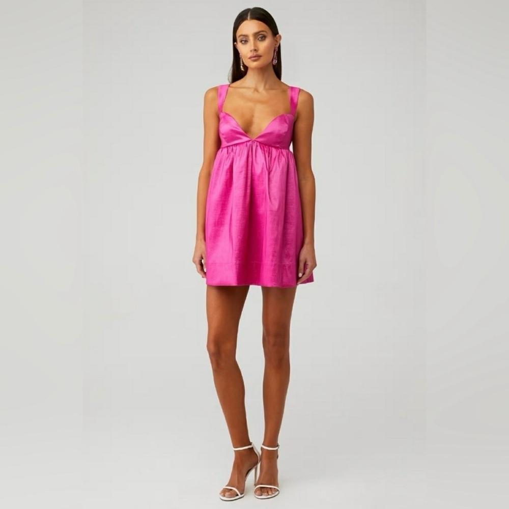For Love And Lemons Selena Mini Dress Pink XS NWT